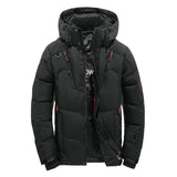 2019 Novo High Quality Winter Warm Thicken Solid Men's Hooded Parkas Casual Male Slim Zipper Pocket Down Coat Jackets (50% WDD)