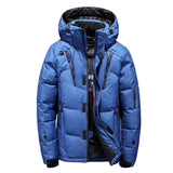 2019 Novo High Quality Winter Warm Thicken Solid Men's Hooded Parkas Casual Male Slim Zipper Pocket Down Coat Jackets (50% WDD)