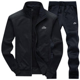 2019 Gym Spring Jacket + Pants Casual Tracksuit Men Sportswear Tracksuits Men Polyester Sweatshirt Sporting Fleece ropa hombre