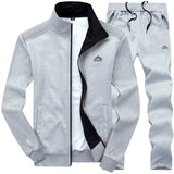 2019 Gym Spring Jacket + Pants Casual Tracksuit Men Sportswear Tracksuits Men Polyester Sweatshirt Sporting Fleece ropa hombre