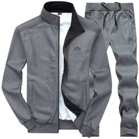 2019 Gym Spring Jacket + Pants Casual Tracksuit Men Sportswear Tracksuits Men Polyester Sweatshirt Sporting Fleece ropa hombre