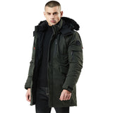 Men's Fur Collar Winter Jacket Military Long Parkas Thick Warm Cotton-Padded Jacket Casual Full Hooded Coat Overcoat Male Jacket
