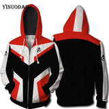 Avengers 4 Endgame Men and Women Zipper Hoodies Captain America 3D Hooded Jacket Superhero Sweatshirt Streetwear Cosplay Costume