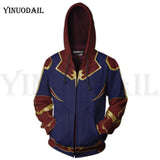 Avengers 4 Endgame Men and Women Zipper Hoodies Captain America 3D Hooded Jacket Superhero Sweatshirt Streetwear Cosplay Costume