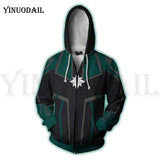 Avengers 4 Endgame Men and Women Zipper Hoodies Captain America 3D Hooded Jacket Superhero Sweatshirt Streetwear Cosplay Costume