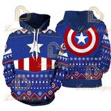 Avengers 4 Endgame Men and Women Zipper Hoodies Captain America 3D Hooded Jacket Superhero Sweatshirt Streetwear Cosplay Costume