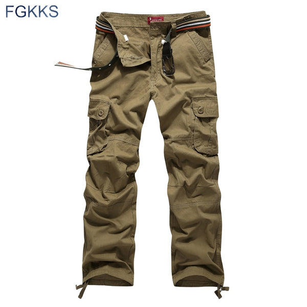 2018 New Arrival High Quality Spring Style Top Fashion Clothing Solid Mens Cargo Pants Cotton Men Trousers Joggers Plus Size